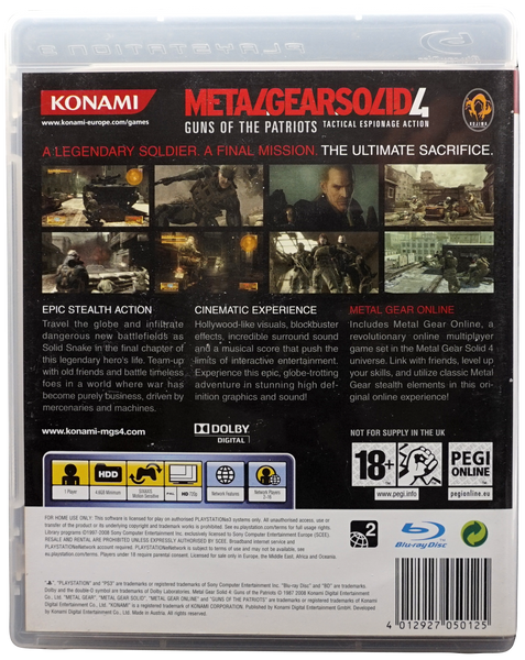 Metal Gear Solid 4 : Guns of the Patriots (PS3)