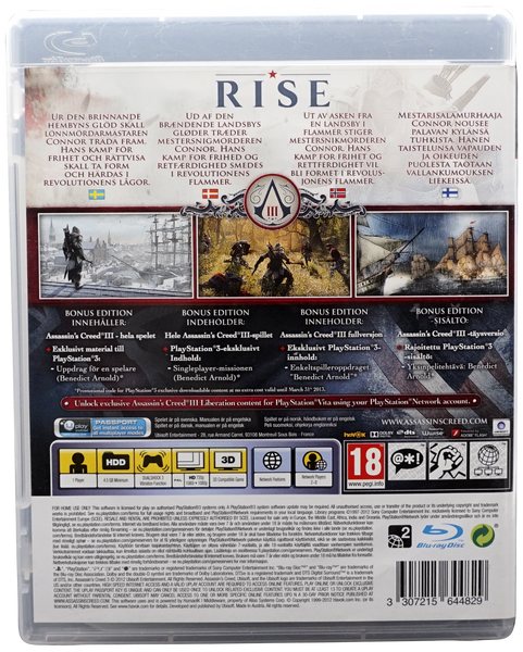 Assassin’s Creed III (Uden Manual) (PS3)