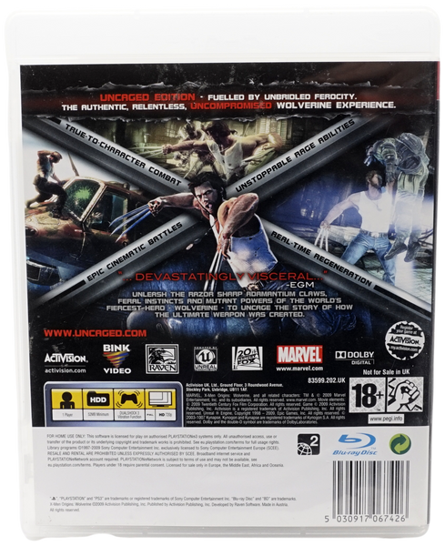 X-Men Origins : Wolverine - Uncaged Edition (PS3)
