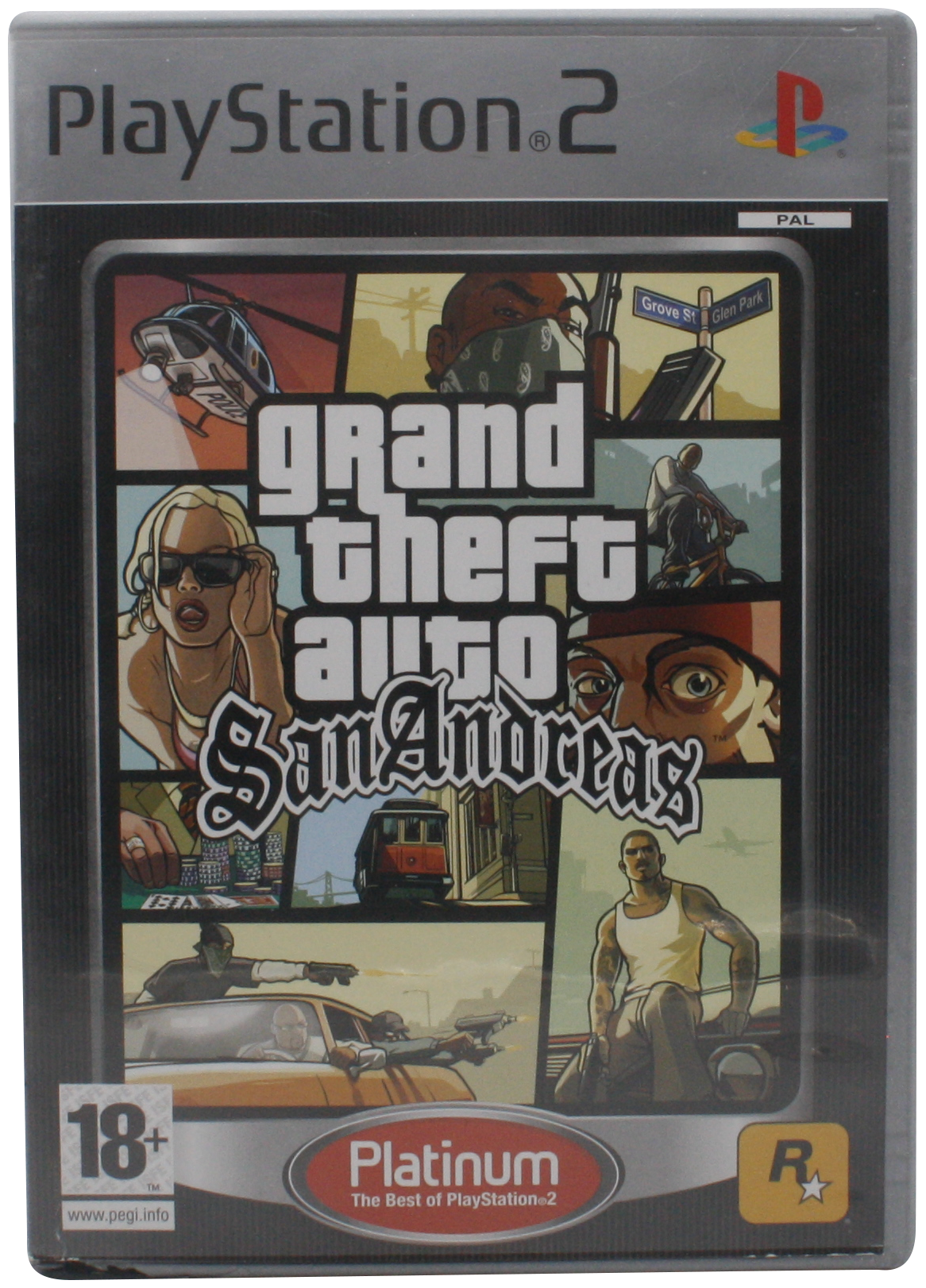 Grand Theft Auto : San Andreas (Platinum) (Uden Manual) (PS2)