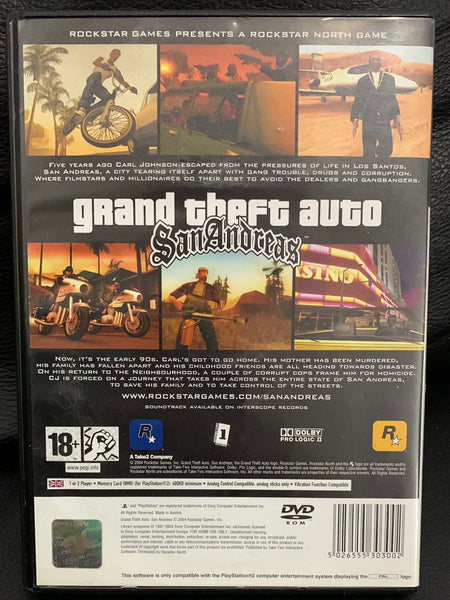Grand Theft Auto : San Andreas (Uden Manual) (PS2)