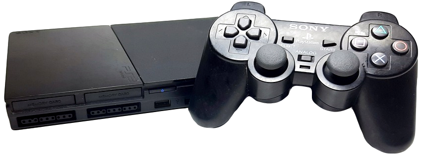 Playstation 2 Konsol (Sort) (Slim) (SCPH-90004)