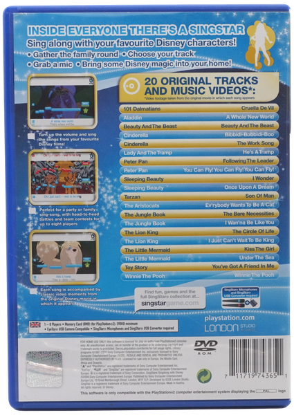 SingStar : Singalong with Disney (Engelsk) (PS2)