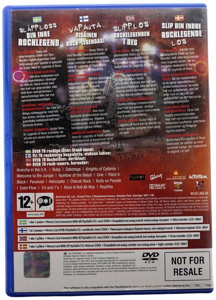 Guitar Hero III : Legends of Rock (PS2)
