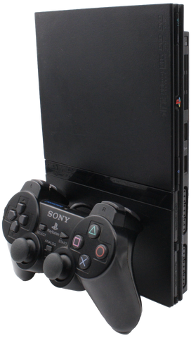 Playstation 2 Konsol (Sort) (Slim)